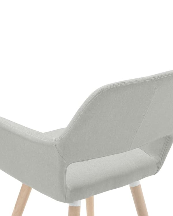 Stol 2 st Ljusgrå Tyg Klädsel Ljus Träben Modern