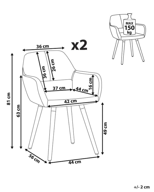 Stol 2 st Gul Tyg Klädsel Ljus Träben Modern