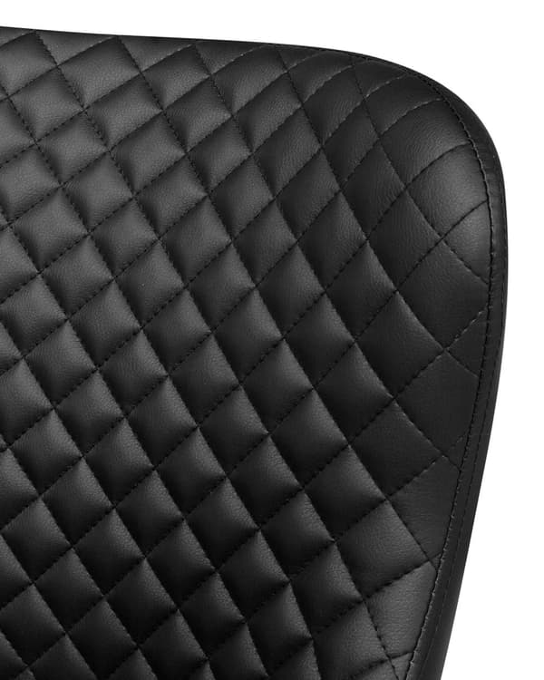 Set med 2 matstolar Svart konstläderklädsel Glam Eklektisk stil