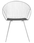 Miniatyrbild 6 av 10: Set med 2 Middagsstolar Silver Metallram Svart Konstläder Sits Modern Industriell Design