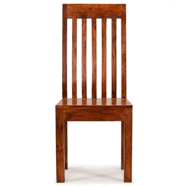 vidaXL spisebordsstole 2 stk. massivt træ med honningfinish moderne