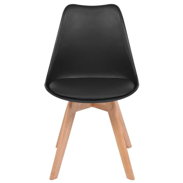 vidaXL Matstolar 6 st svart plast