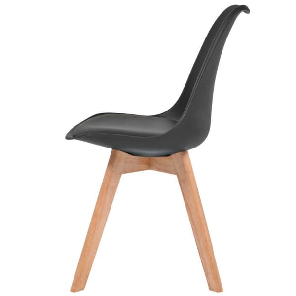 vidaXL Matstolar 6 st svart plast