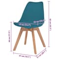 Miniatyrbild 6 av 6: vidaXL Matstolar 2 st turkos plast