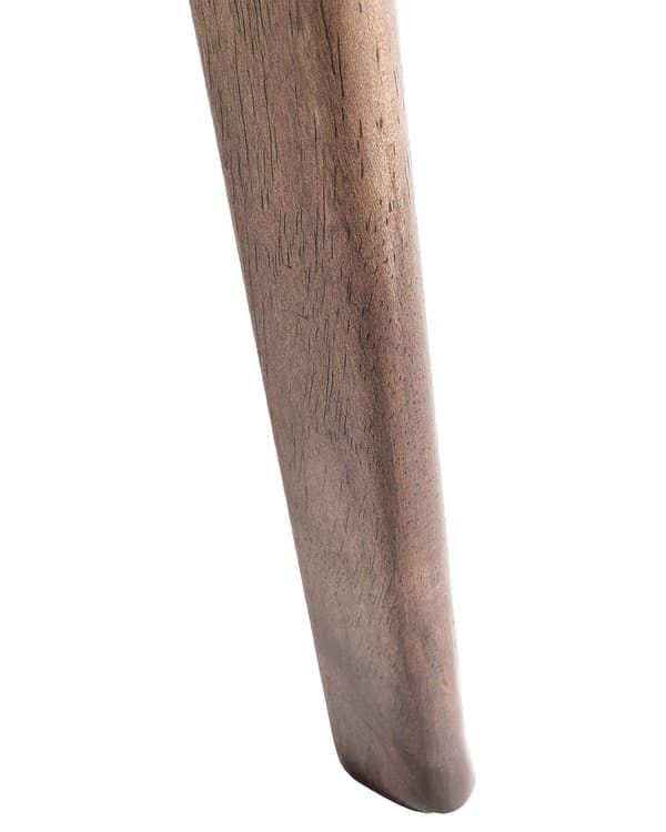 Set av 2 Middagsstolar Vit Konstläder Sits Mörk Träram Armstödslös Rustik Design