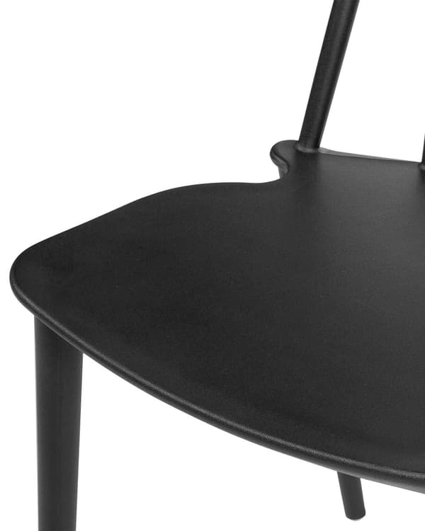 Stol 2 st Svart Syntetiskt Material Lamellryggstöd Traditionell Design