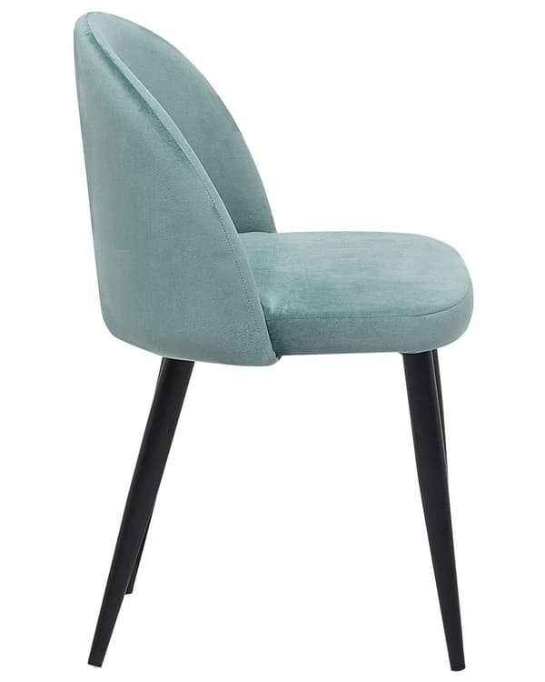 Stol 2 st Mint Sammet Tyg Modern Retro Design