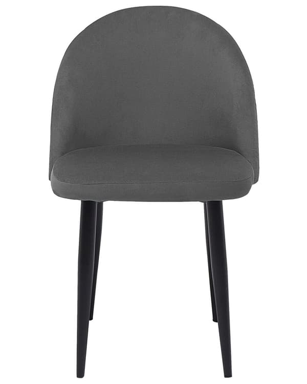 Stol 2 st Grå Sammet Tyg Modern Retro Design