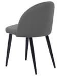 Miniatyrbild 7 av 10: Stol 2 st Grå Sammet Tyg Modern Retro Design