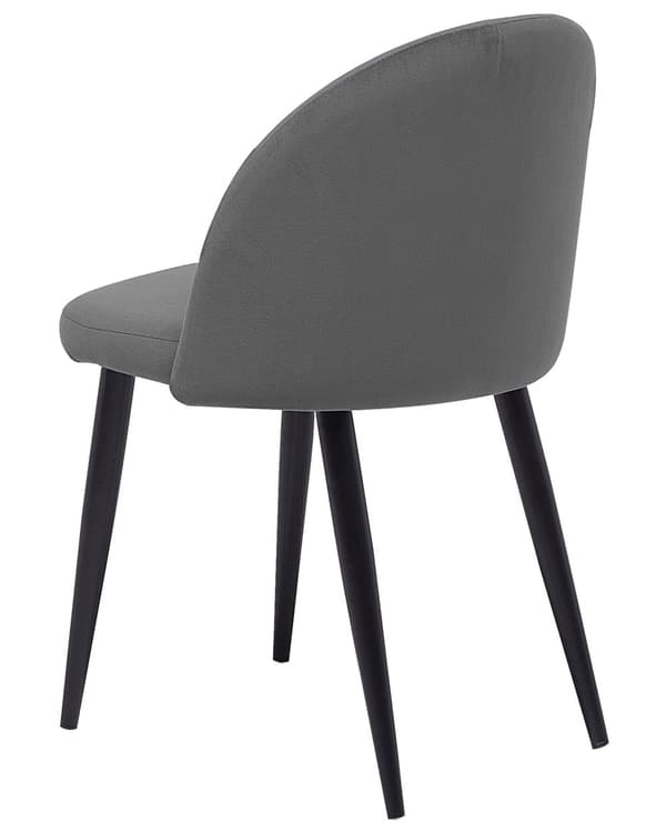 Stol 2 st Grå Sammet Tyg Modern Retro Design