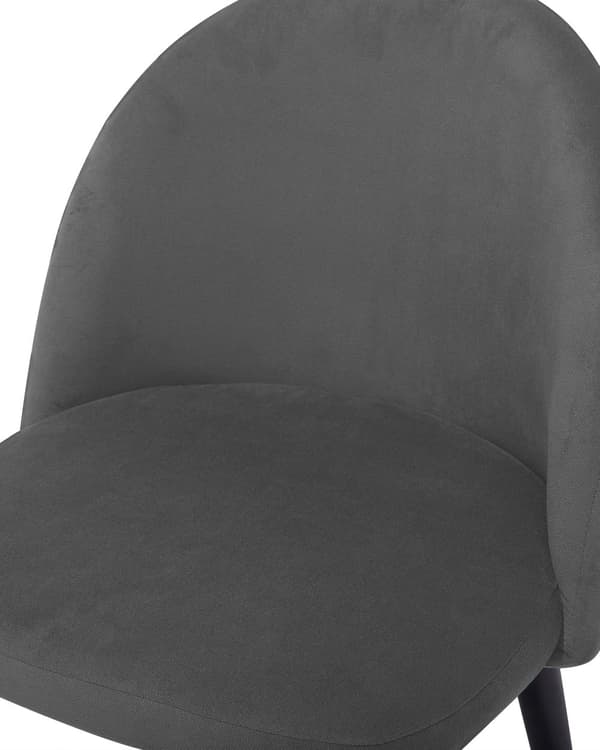 Stol 2 st Grå Sammet Tyg Modern Retro Design