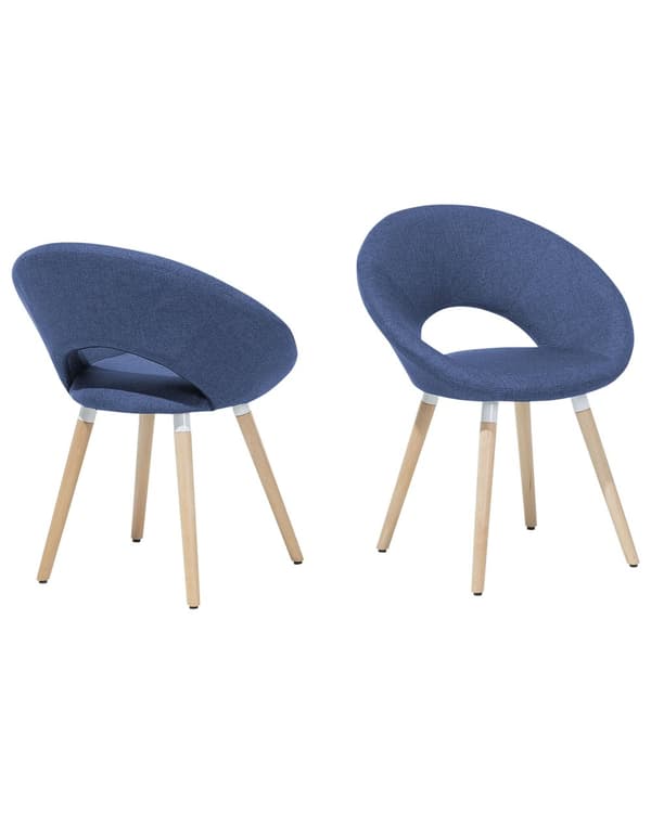 Tuoli laivastonsininen 66 x 80 x 45 cm polyesteri puu 2 kpl lattiasuoja käsinojat retro