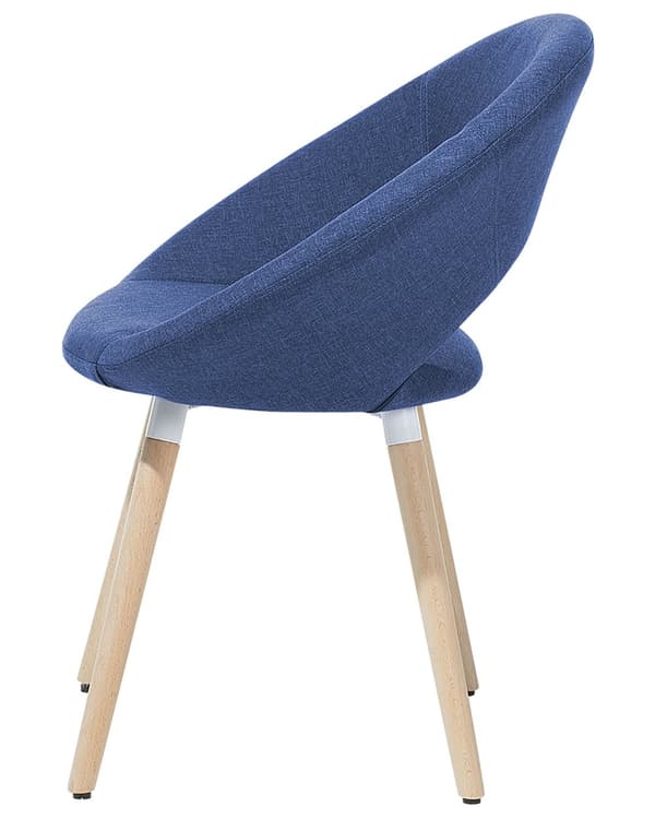 Tuoli laivastonsininen 66 x 80 x 45 cm polyesteri puu 2 kpl lattiasuoja käsinojat retro