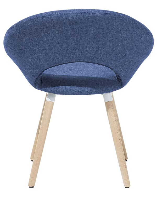 Tuoli laivastonsininen 66 x 80 x 45 cm polyesteri puu 2 kpl lattiasuoja käsinojat retro