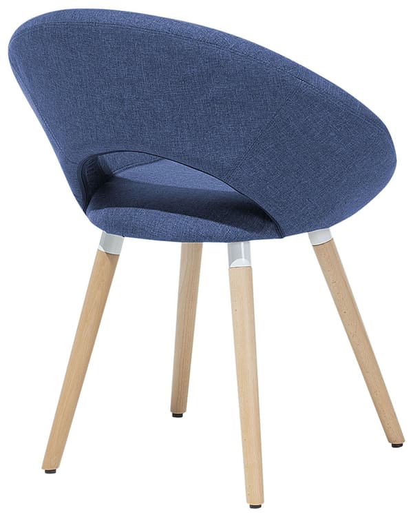 Tuoli laivastonsininen 66 x 80 x 45 cm polyesteri puu 2 kpl lattiasuoja käsinojat retro