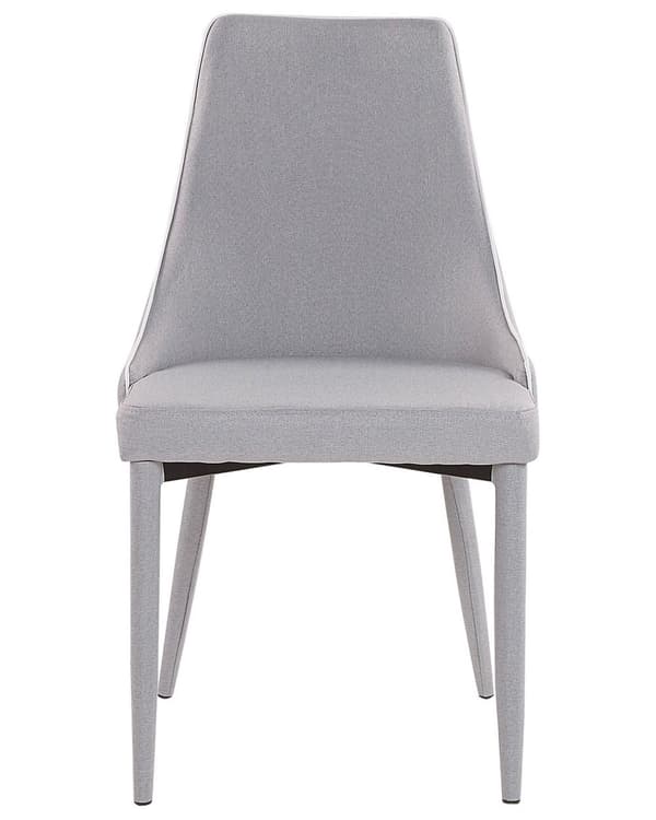Set med 2 Köksstolar med klädd sits och ben i blått tyg
