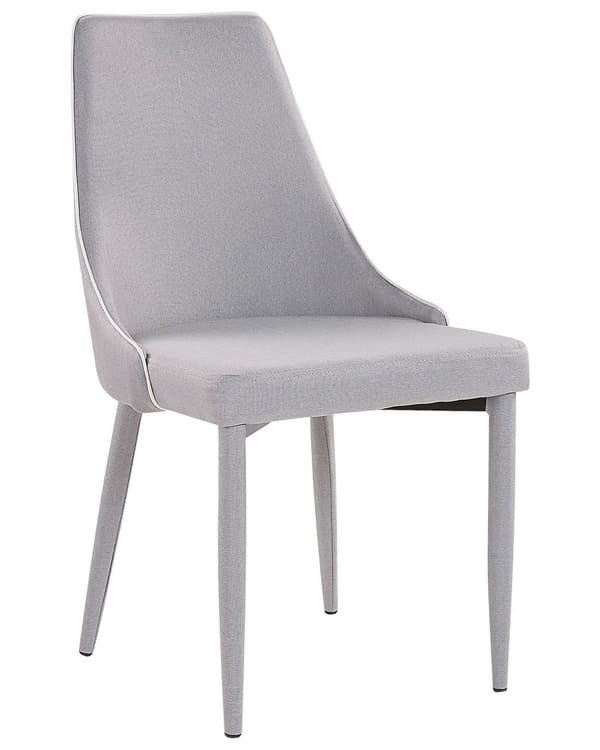 Set med 2 Köksstolar med klädd sits och ben i blått tyg