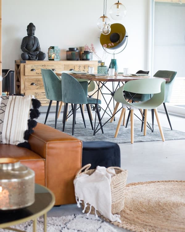 Sæt med 2 Spisestuestole Mintgrøn Velour Moderne Retrodesign Sorte Skrå ben