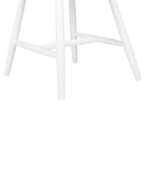 Spisebordsstol Hvid Massivt Træ Sæt 95 x 44 x 45 cm Sildeben Tremme Pindestol Retro Køkken Indretning Spisebords Tilbehør Design Minimalistisk
