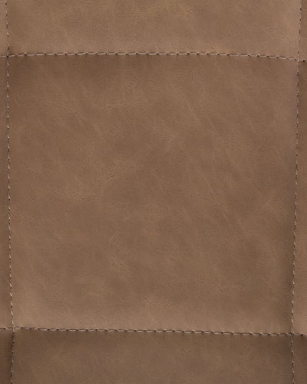 Sæt med 2 Spisestuestole Gyldenbrun Imiteret Læder Sorte Ben Moderne Minimalistisk Stil