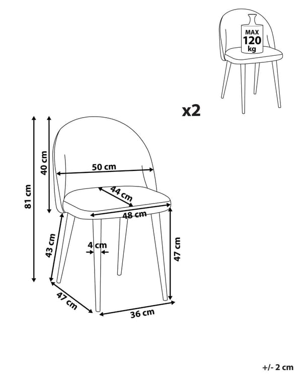 Sæt med 2 Spisestuestole Sort Velour Moderne Retrodesign Sorte Skrå ben