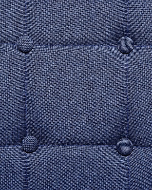Spisebordsstole Blå Polyester Stofbetræk med Lyst Træben Sæt 58 x 81 x 42 cm Behagelige Moderne Eklektisk Stil Knap Tuftet Ryglæn Design