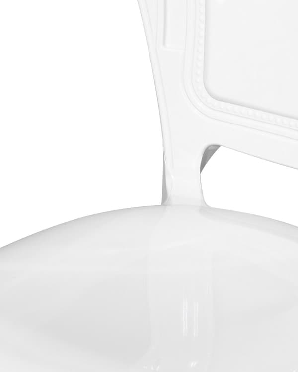 Sæt med 2 Spisestuestole Hvid Akryl Solid Ryg Armløs Stabelbar Vintage Design