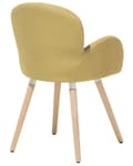Miniatyrbillede 9 af 11: Spisebordsstole Gul Polyester Stofbetræk med Lyst Træben Sæt 83 x 52 x 44 cm Behagelige Komfortable Moderne med Armlæn Retro Stil Design