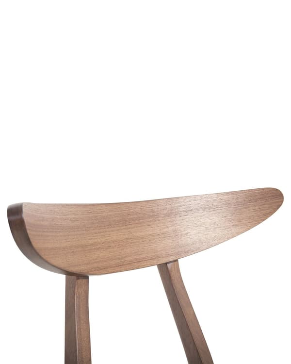 Spisebordsstole Grå Polstret og Brun Mørk Træ Sæt 48 x 77 x 59 cm Behagelig Sæde Spisestole uden Armlæn Rustikt Design U Stol Ryglæn Retro
