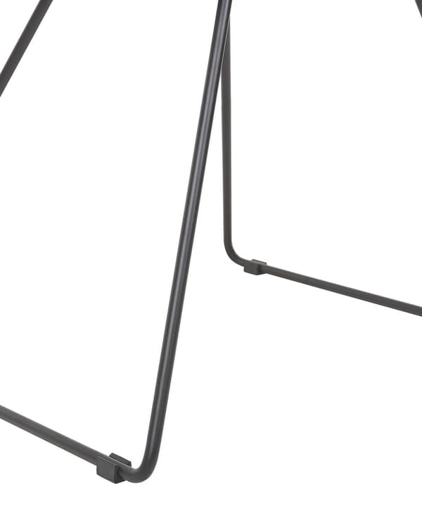 Sæt med 2 Spisestuestole Sort Metalstel i Imiteret Læder Geometrisk Ryglæn Moderne Industrielt Design