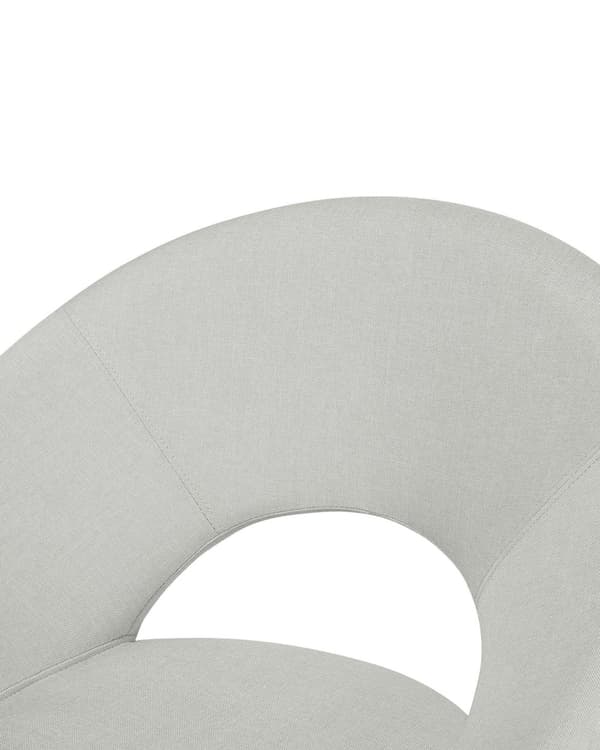 Spisebordsstole Lysegrå Lyst Bøgetræ Stof Polstring 2 stk Moderne Runde Spisestole med Buet Ryg Designer Stole Eklektisk Stil
