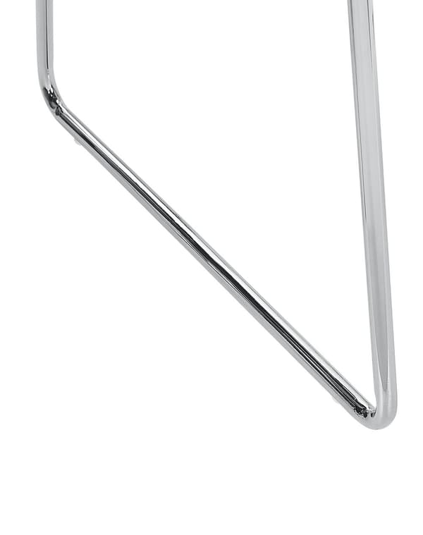 Spisebordsstole Grå Polstrede Stof med Sølv Krom Metalben Sæt af 2 79 x 55 cm Quiltet Moderne Klassisk Design Uden Armlæn Køkken Indretning