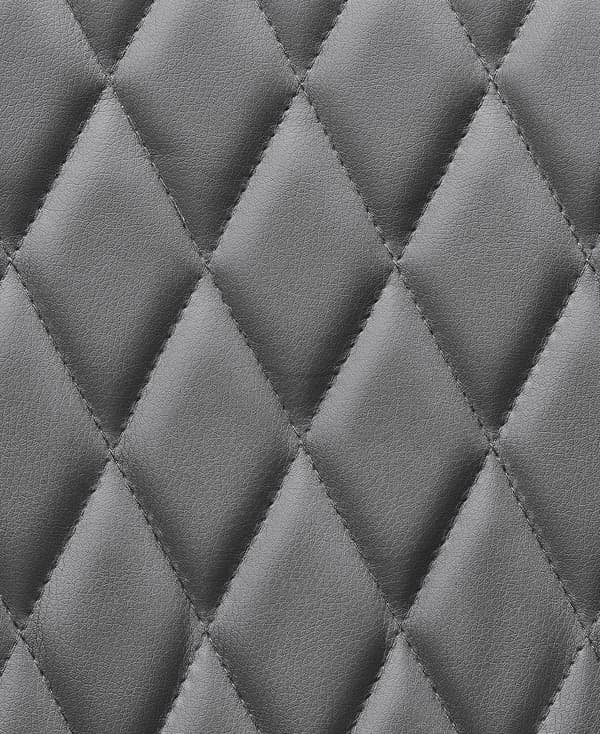 Spisebordsstole Grå Polstrede Stof med Sølv Krom Metalben Sæt af 2 79 x 55 cm Quiltet Moderne Klassisk Design Uden Armlæn Køkken Indretning