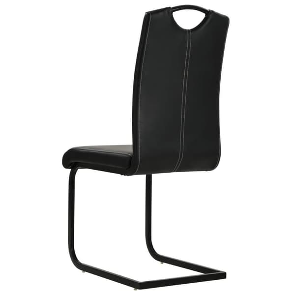 vidaXL spisebordsstole med cantilever 4 stk. kunstlæder sort