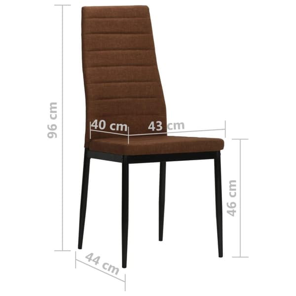 vidaXL spisebordsstole 2 stk. stof brun