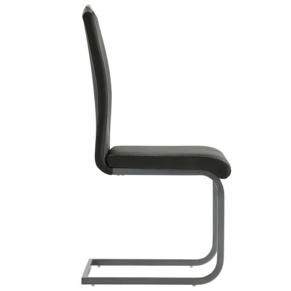 vidaXL spisebordsstole med cantilever 6 stk. kunstlæder grå