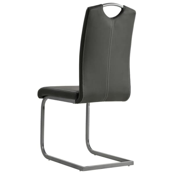 vidaXL spisebordsstole med cantilever 6 stk. kunstlæder grå