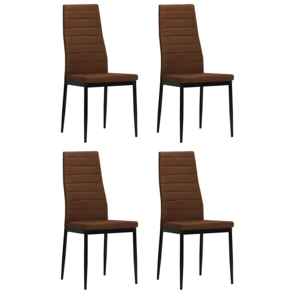 vidaXL spisebordsstole 4 stk. stof brun