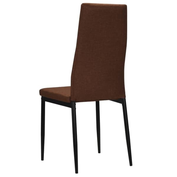 vidaXL Snurrbara matstolar 6 st brun tyg