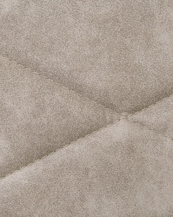 Spisebordsstole Beige Polyester Sorte Metalben Sæt 2 Stk Stof Polstrede Spisestole med Armlæn Quiltet Ryglæn Retro Rustik til Spisestue Køkken