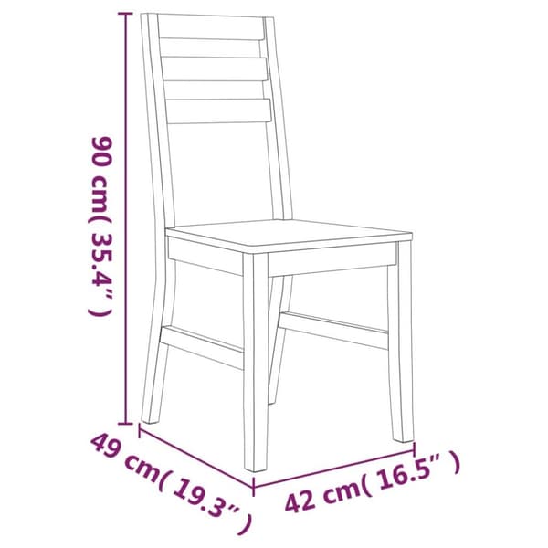 vidaXL Spisestoler 2 stk heltre akasie