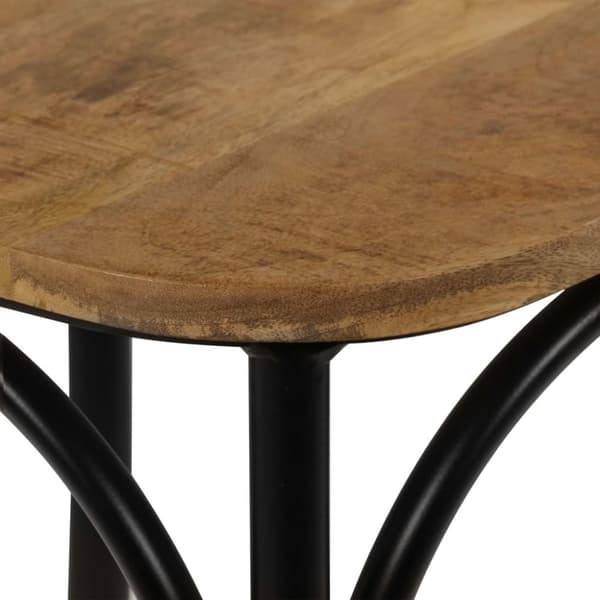 vidaXL Krysstoler 2 stk svart heltre mango