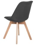 Miniatyrbillede 7 af 10: Spisebordsstole Mørkegrå Polyester og Lyst Træ Sæt 86 x 45 x 49 cm Dekorativ Spisestuestole til Spisestue Køkken Indretning Skandinavisk