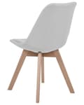 Miniatyrbillede 7 af 10: Spisebordsstole Lysegrå Polyester og Lyst Træ Sæt 86 x 45 x 49 cm Dekorativ Spisestuestole til Spisestue Køkken Indretning Skandinavisk