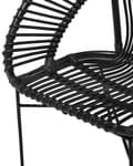 Miniatyrbillede 8 af 11: Lænestol Rattan Sort Metalben Stue Spisestue