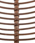 Miniatyrbild 7 av 8: Rotting Fåtölj Brun Korg Svarta Metallben Vardagsrum Matsal