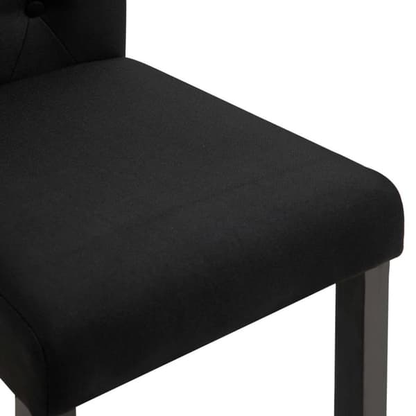 vidaXL Matstolar 2 st svart tyg