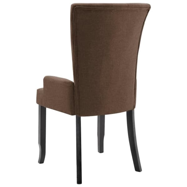 vidaXL spisebordsstole med armlæn 2 stk. stof brun