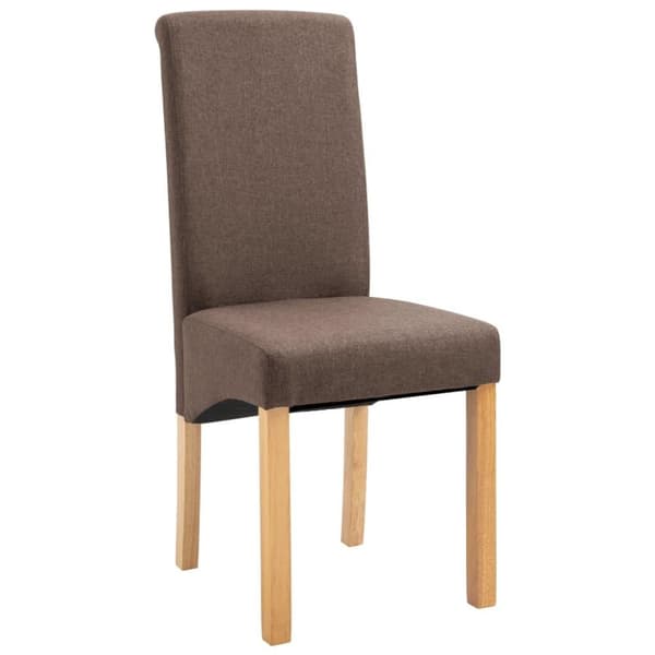 vidaXL spisebordsstole 2 stk. stof brun