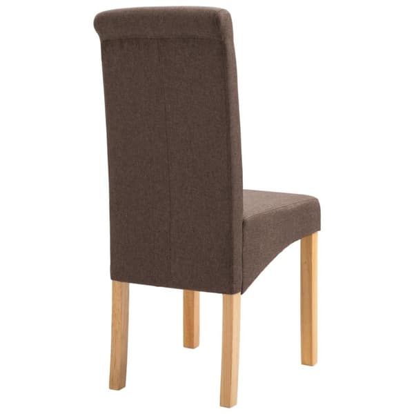 vidaXL spisebordsstole 2 stk. stof brun